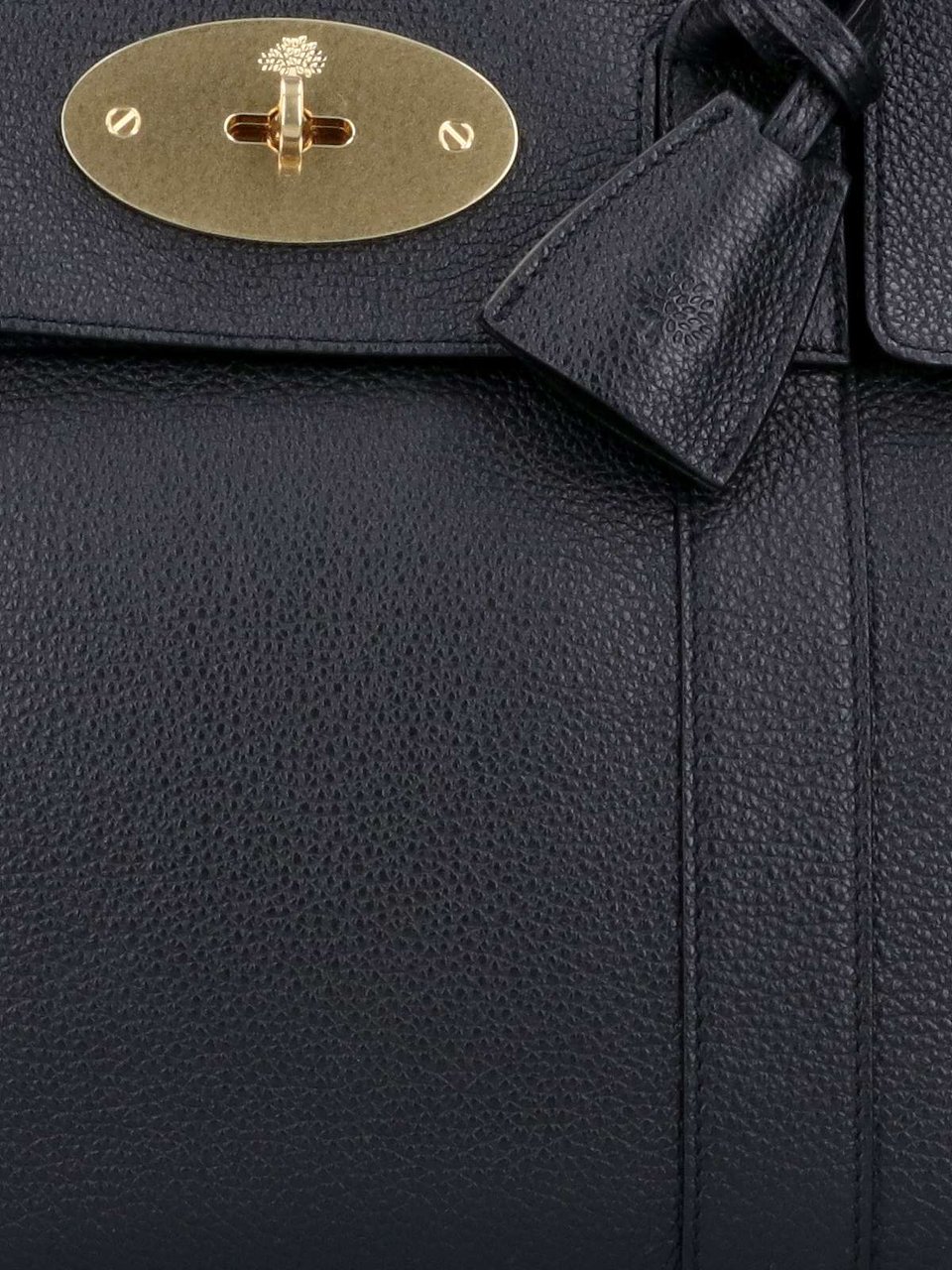 Mulberry Black Bayswater Grain Leather Tote Bag Zwart