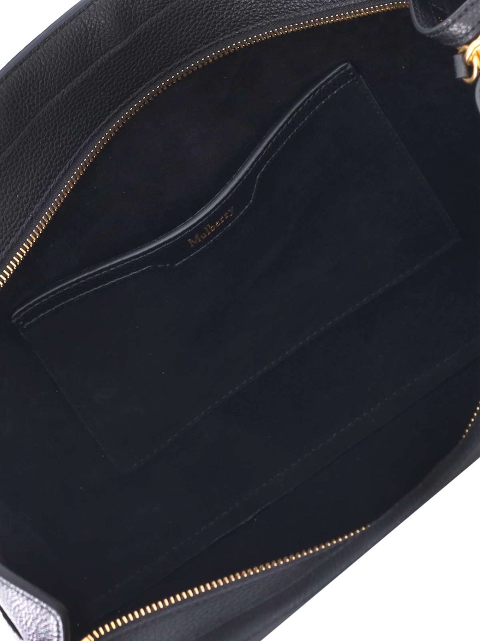 Mulberry Black Bayswater Hammered Leather Shoulder Bag Zwart