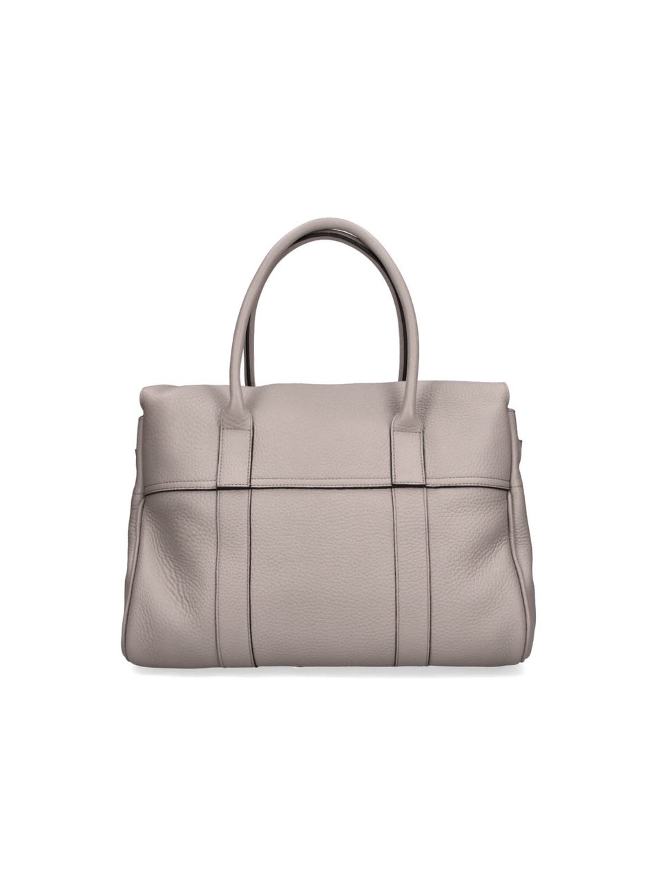 Mulberry Structured Handbag with Metallic Turn-Lock Closure Neutraal