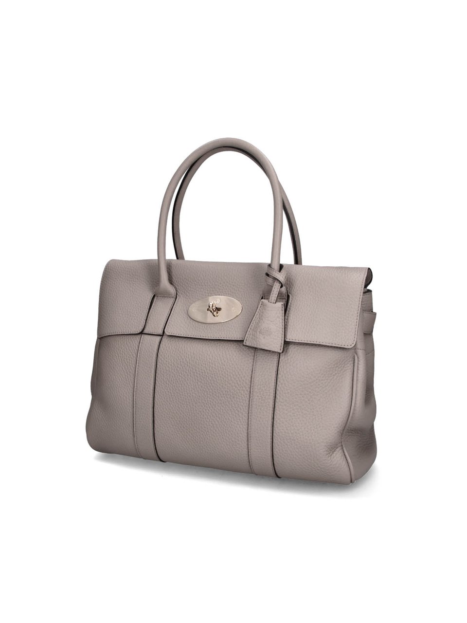 Mulberry Structured Handbag with Metallic Turn-Lock Closure Neutraal