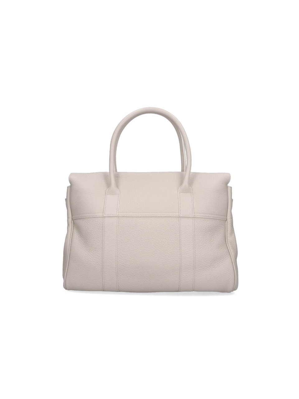 Mulberry Pebbled Leather Handbag with Twist-Lock Closure Neutraal