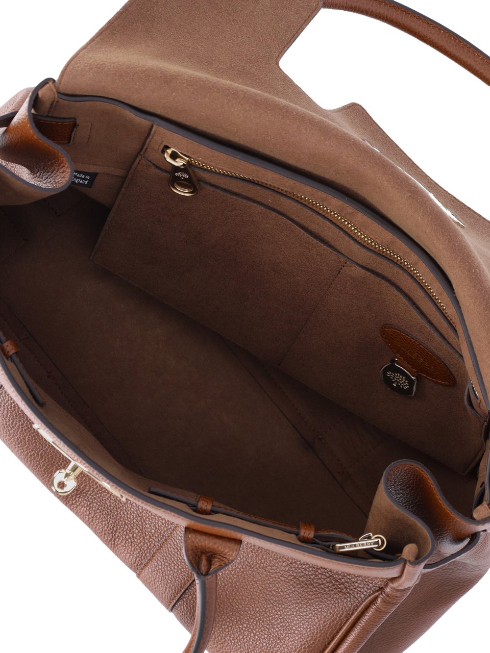 Mulberry Brown Bayswater Grain Leather Shoulder Bag Bruin