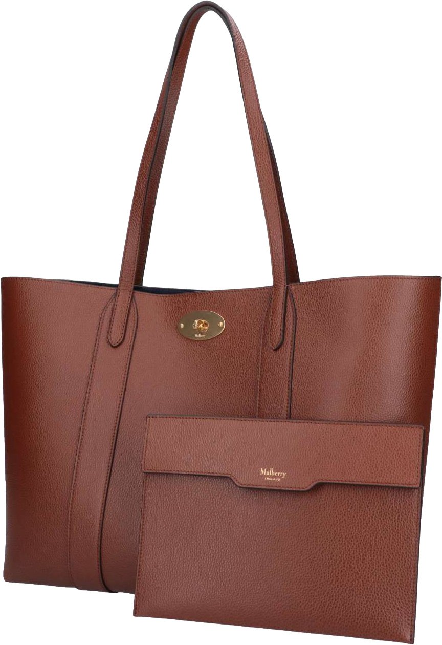 Mulberry Brown Bayswater Grain Leather Tote Bag Bruin