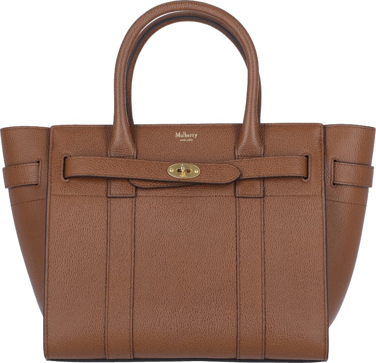 Mulberry Brown Bayswater Small Grain Leather Bag Bruin