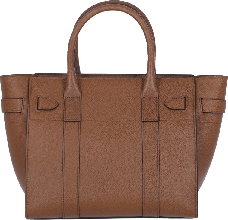 Mulberry Brown Bayswater Small Grain Leather Bag Bruin