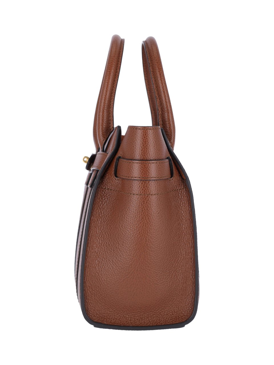 Mulberry Brown Zipped Bayswater Hammered Leather Shoulder Bag Bruin
