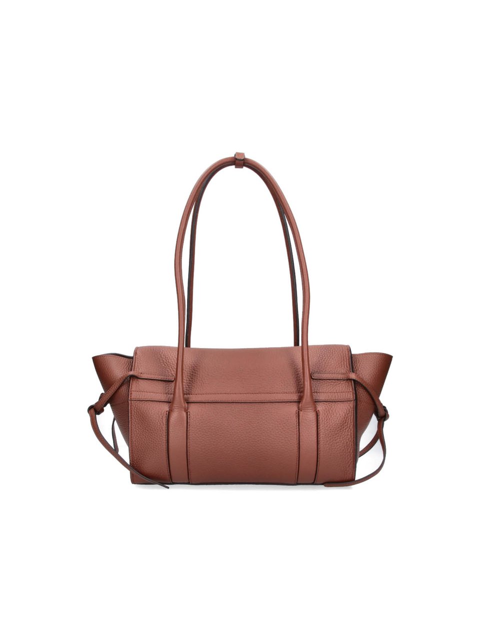 Mulberry Structured Brown Pebbled Leather Handbag Bruin