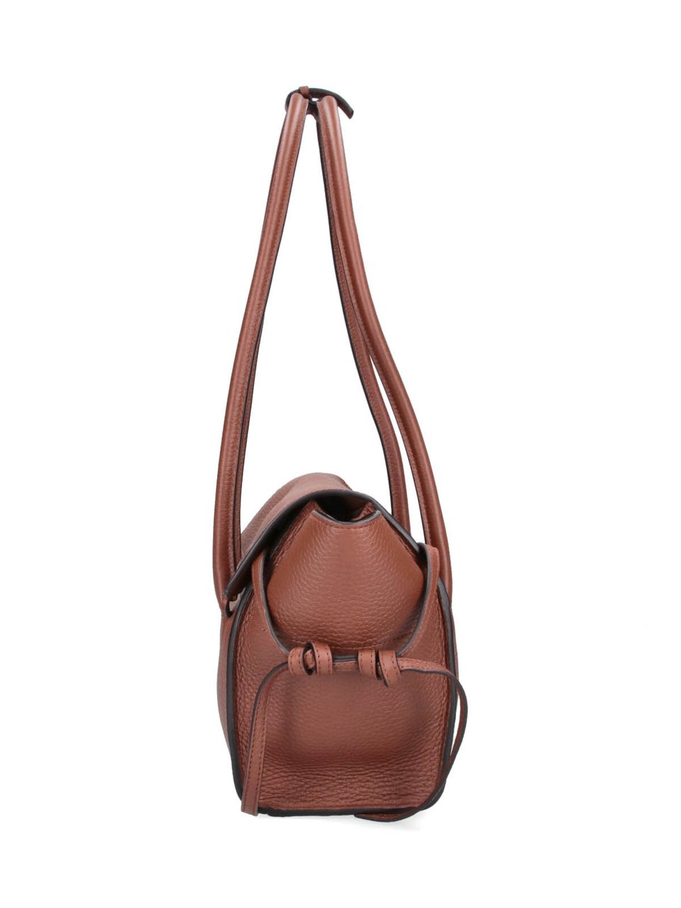 Mulberry Structured Brown Pebbled Leather Handbag Bruin