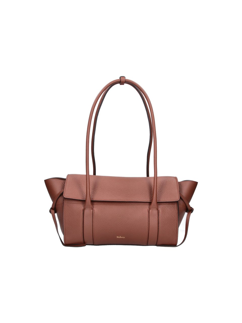 Mulberry Structured Brown Pebbled Leather Handbag Bruin