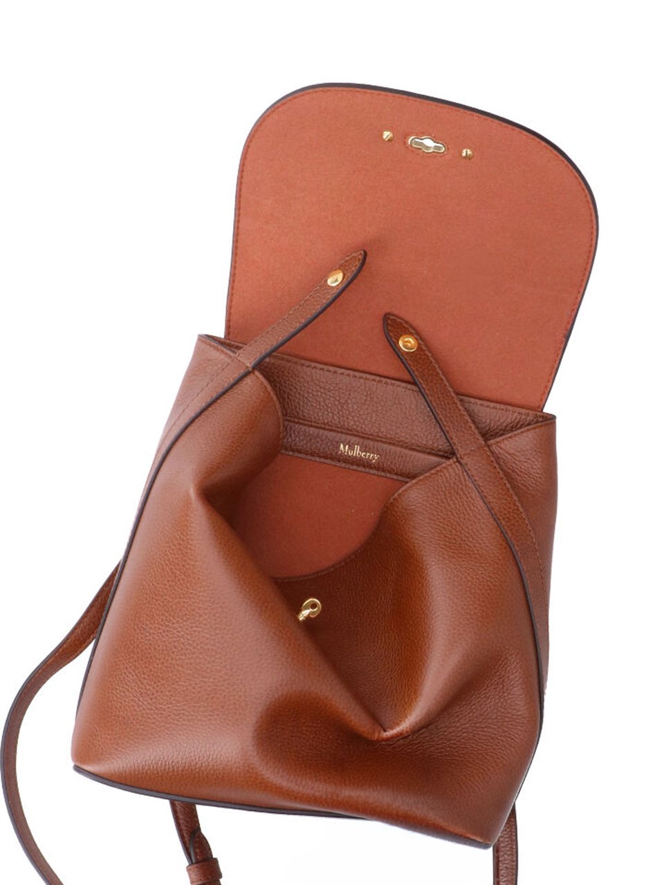 Mulberry Brown Bayswater Leather Mini Backpack Bruin