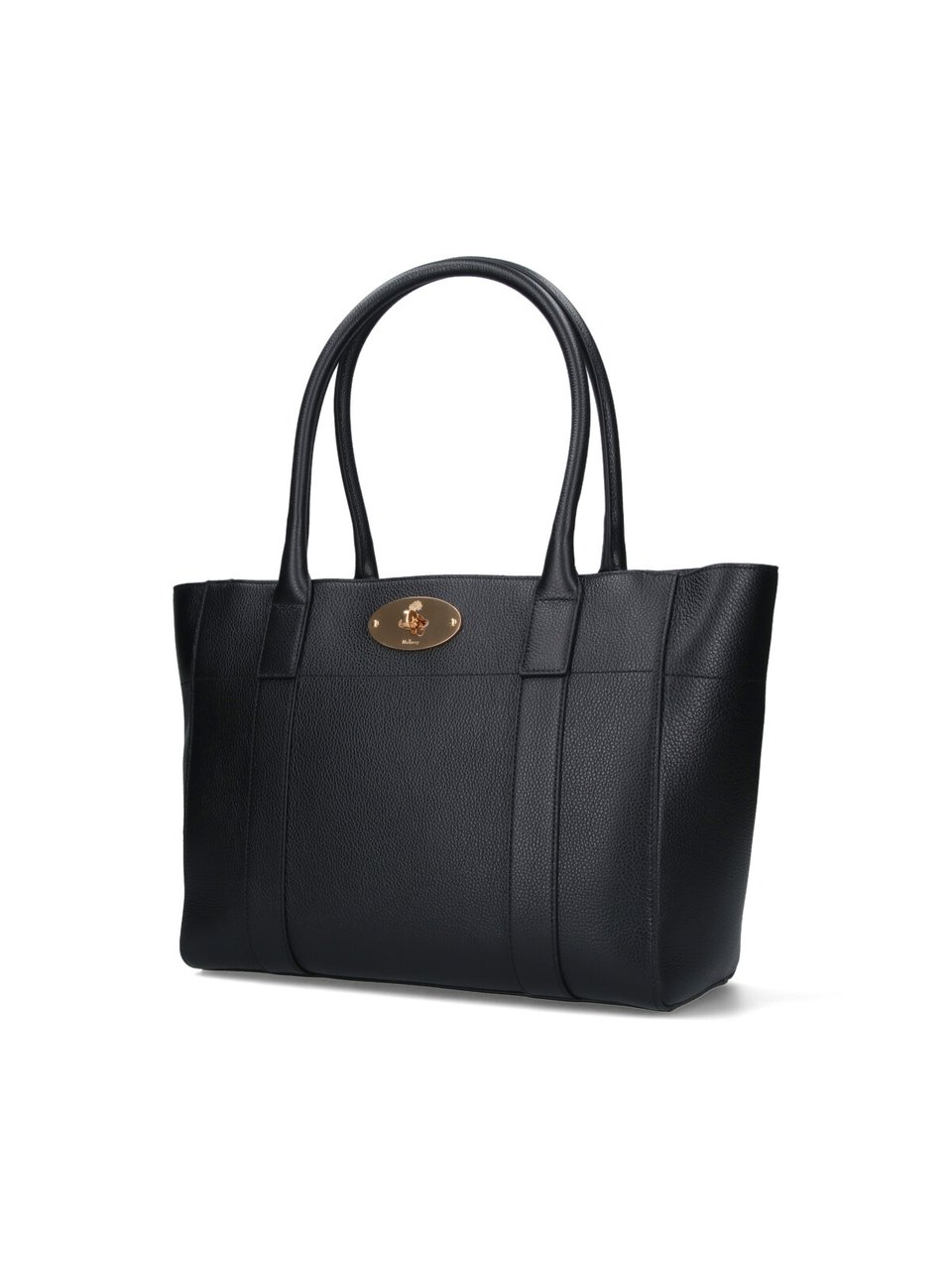 Mulberry Black Bayswater 9 To 5 Hammered Leather Tote Bag Zwart