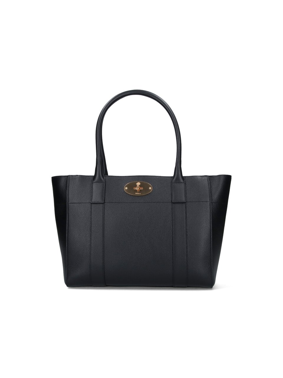 Mulberry Black Bayswater 9 To 5 Hammered Leather Tote Bag Zwart