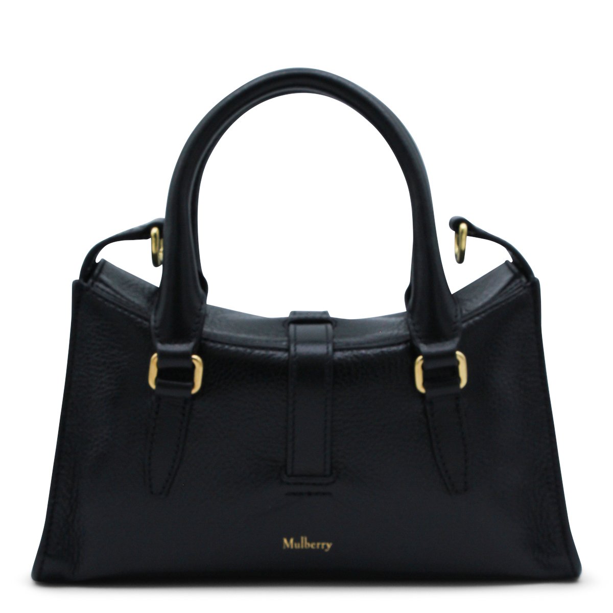 Mulberry Mini Roxanne High Shine Top Handle Bag Zwart