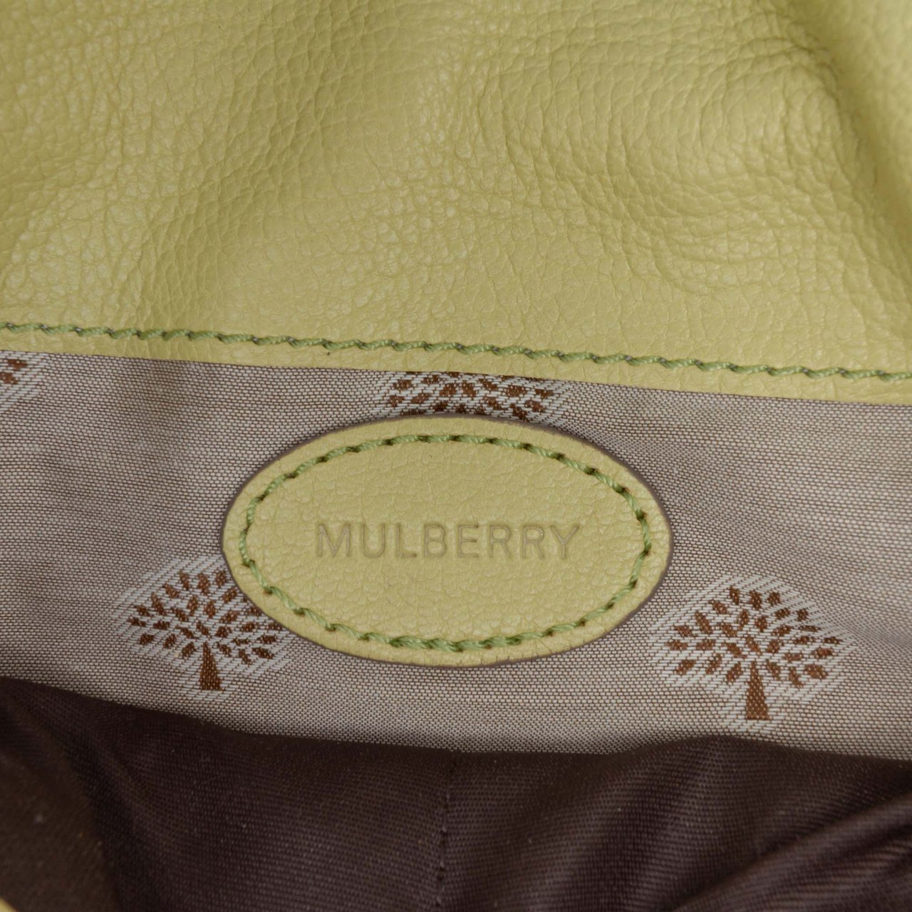 Mulberry Leather Bayswater Wallet on Chain Geel