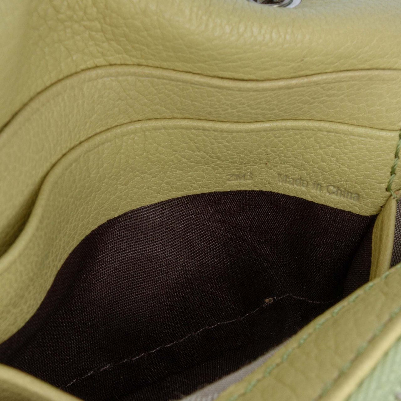 Mulberry Leather Bayswater Wallet on Chain Geel