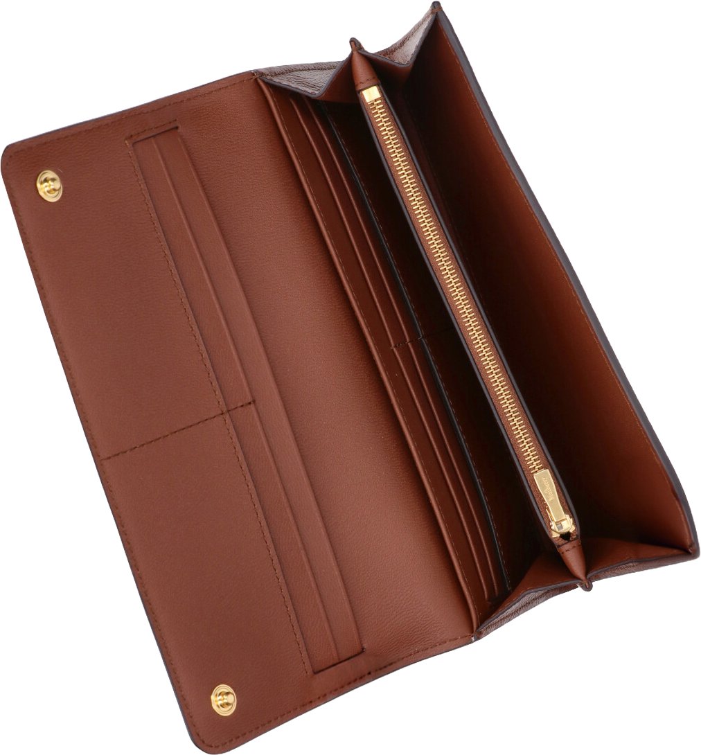 Mulberry Brown Continental Leather Wallet Bruin