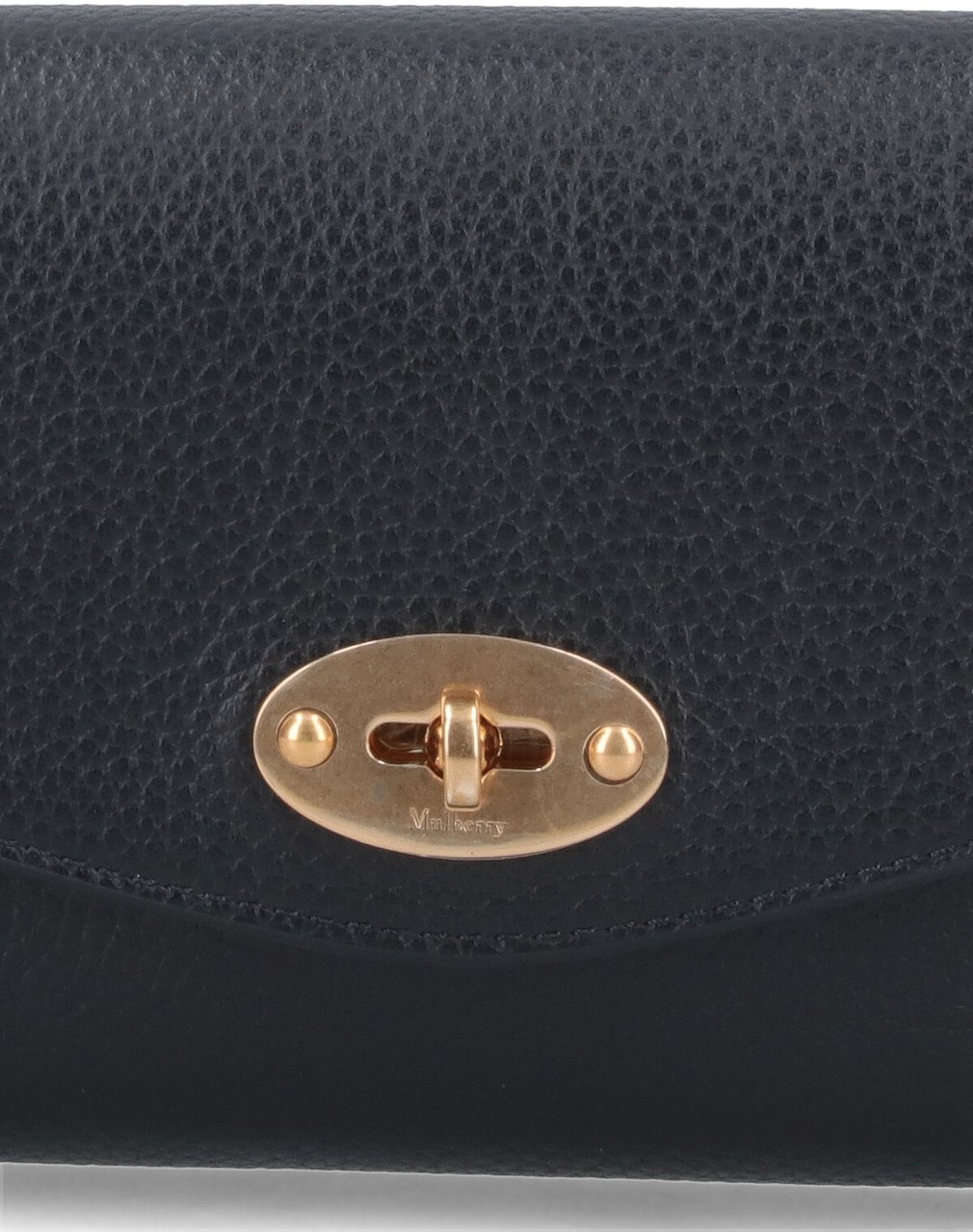Mulberry Black Darley Hammered Leather Wallet Zwart