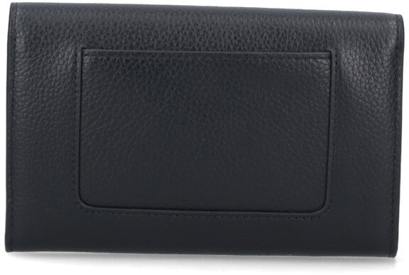 Mulberry Black Darley Hammered Leather Wallet Zwart