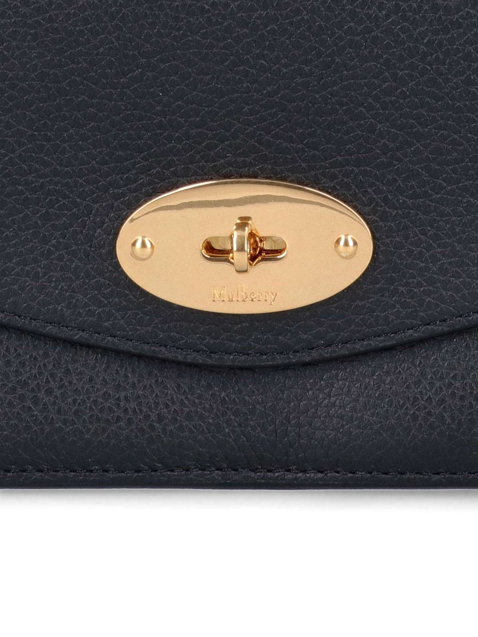 Mulberry "Darley" Small Bag, In Black Hammered Leather Zwart