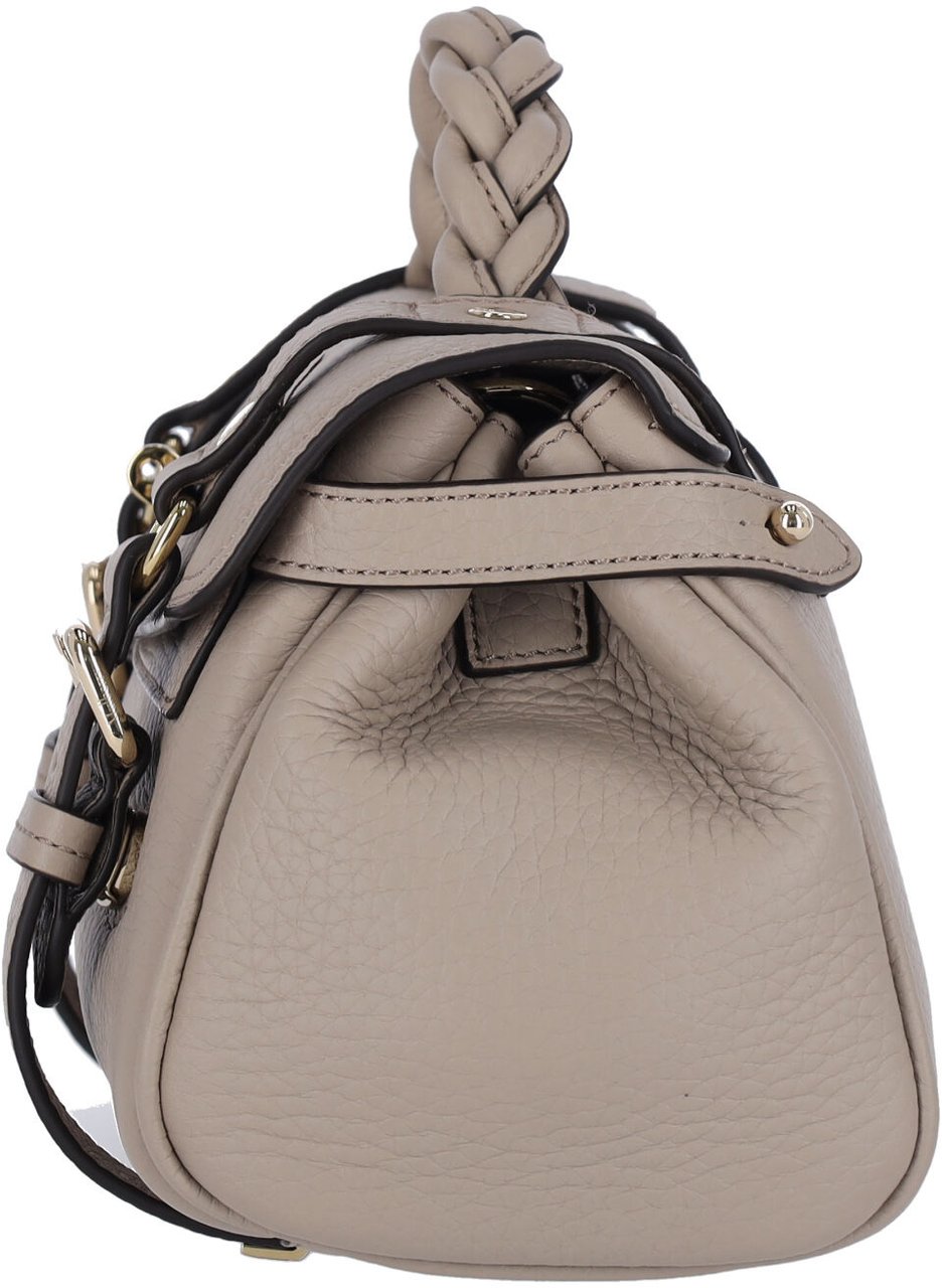 Mulberry Taupe Alexa Mini Grain Leather Bag Neutraal