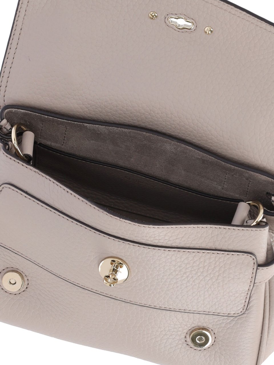 Mulberry Taupe Alexa Mini Grain Leather Bag Neutraal