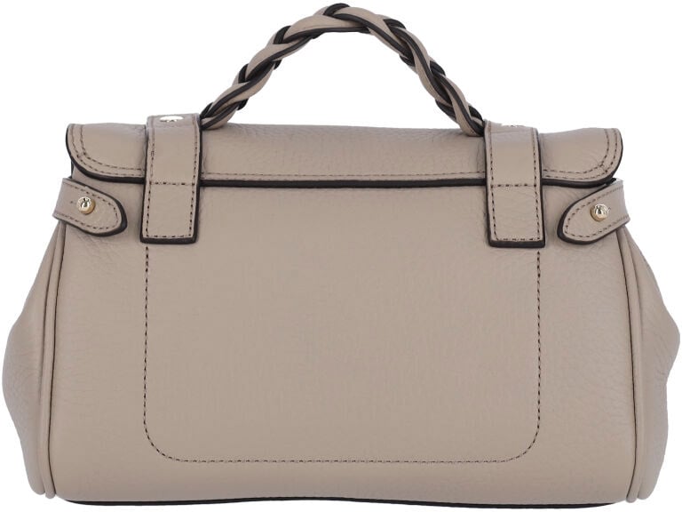 Mulberry Taupe Alexa Mini Grain Leather Bag Neutraal