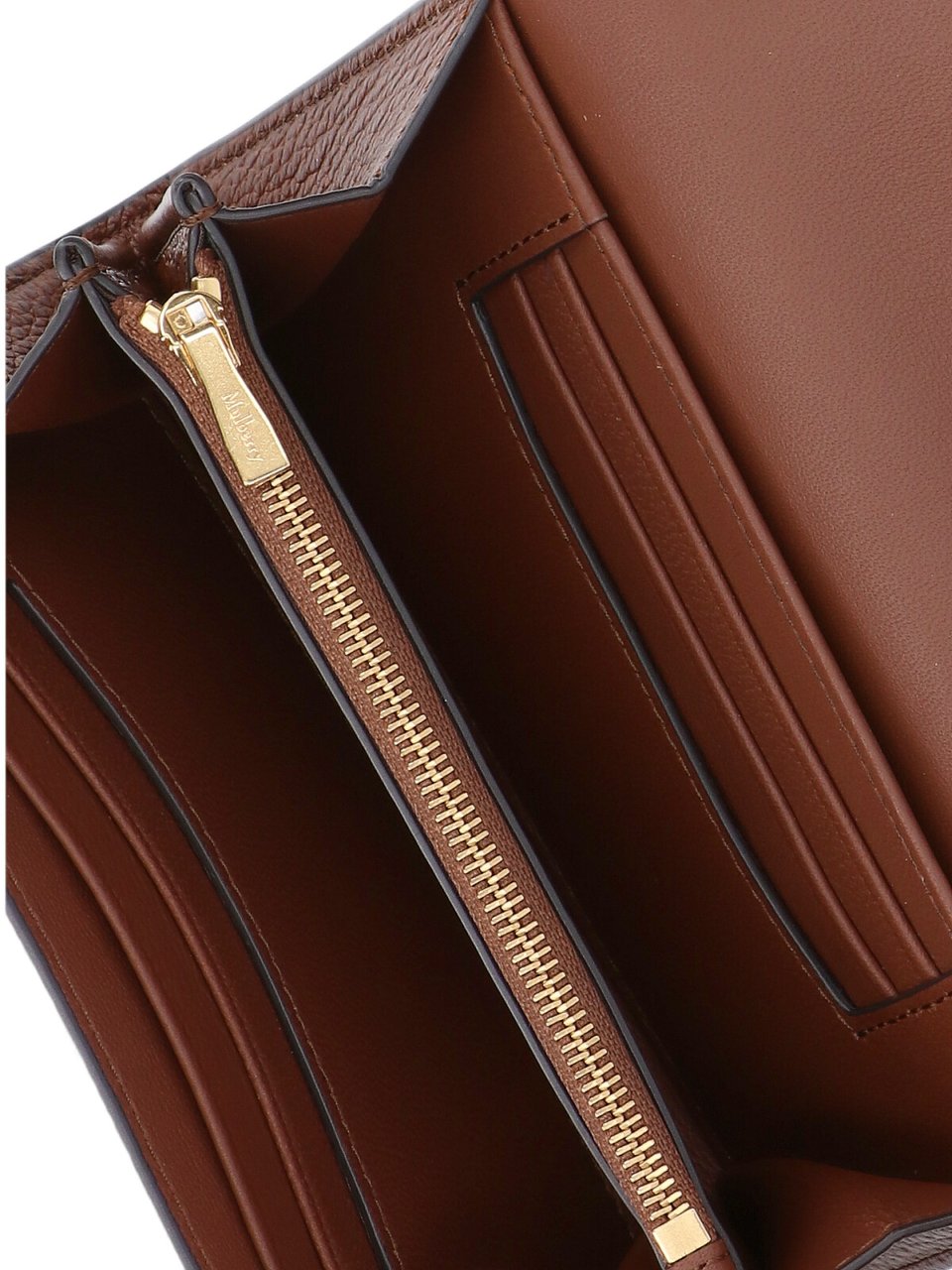 Mulberry Brown Darley Hammered Leather Wallet Bruin