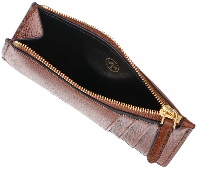 Mulberry Brown Continental Calf Leather Card Case Bruin