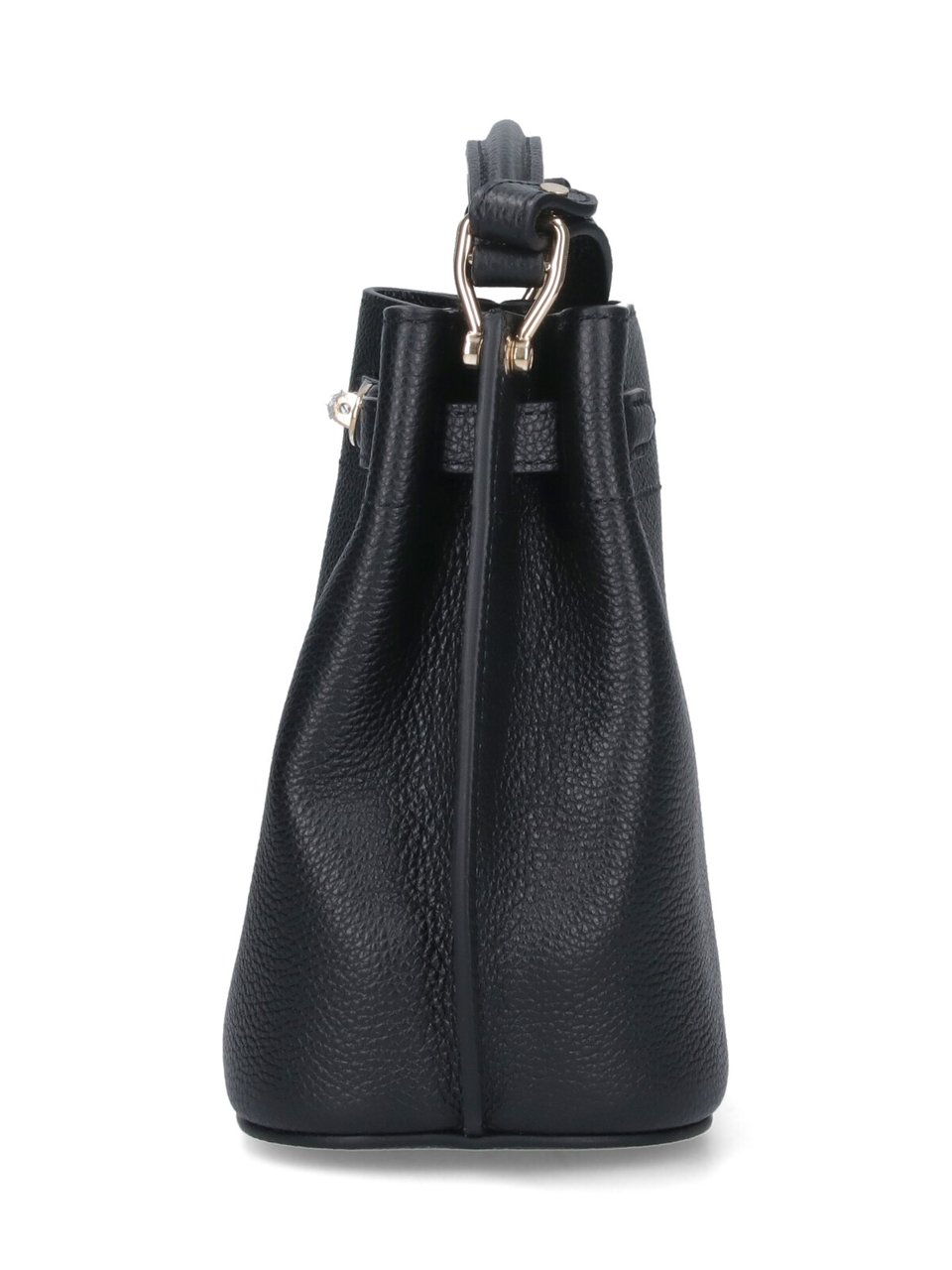 Mulberry Mini Bucket Bag in Textured Black Leather Blauw