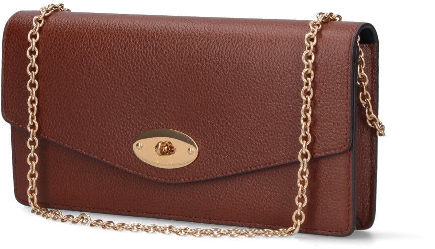 Mulberry “Darley” Chain Pochette – Brown Bruin