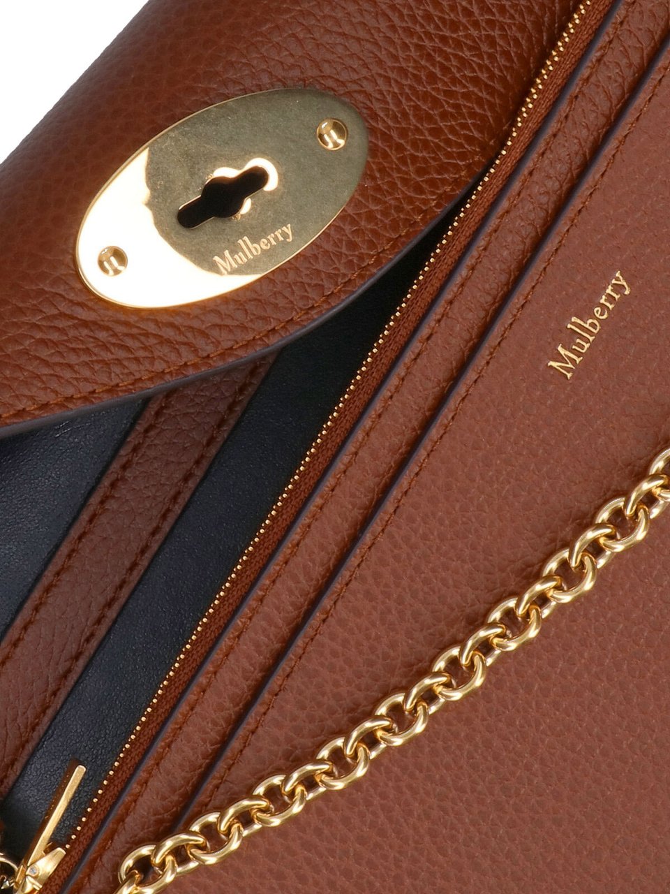 Mulberry “Darley” Chain Pochette – Brown Bruin