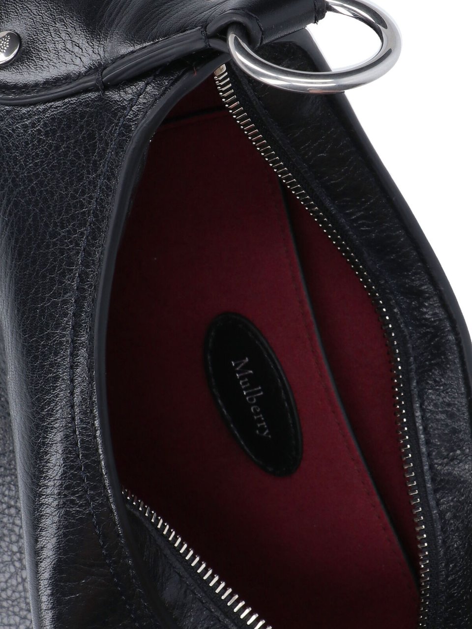 Mulberry Small Black Calf Leather Shoulder Bag Zwart