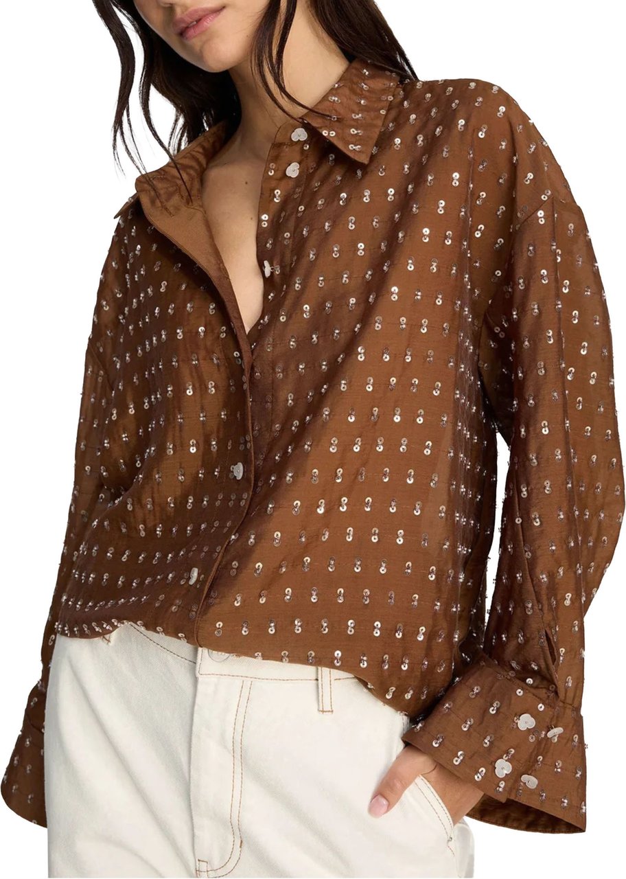 Munthe Munthe Bjarka Blouses Bruin 261-1059-26126 Bruin