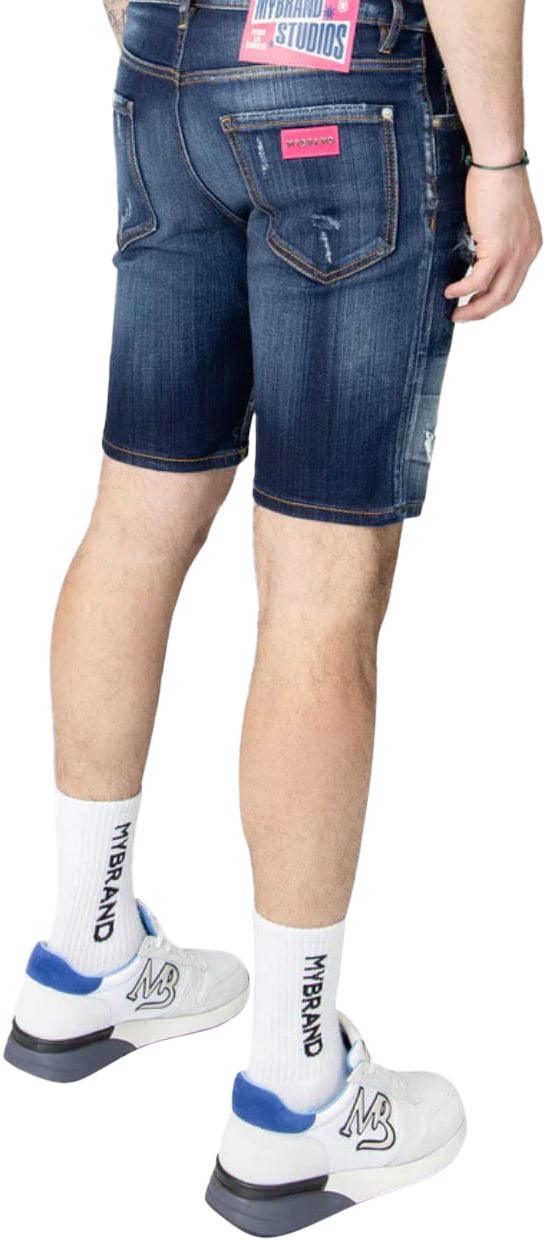 My Brand My Brand MB Pink Studio Short Jeans Denim Blauw