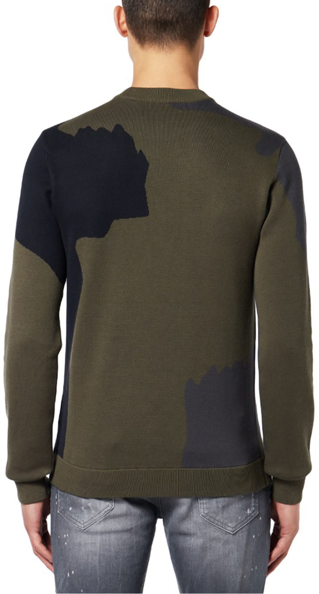 My Brand Abstract Camo Knitted Sweater | DARK GREY Grijs