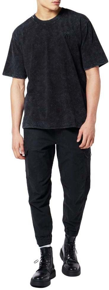 My Brand Acid Wash M T-Shirt Asphalt | BLACK Zwart