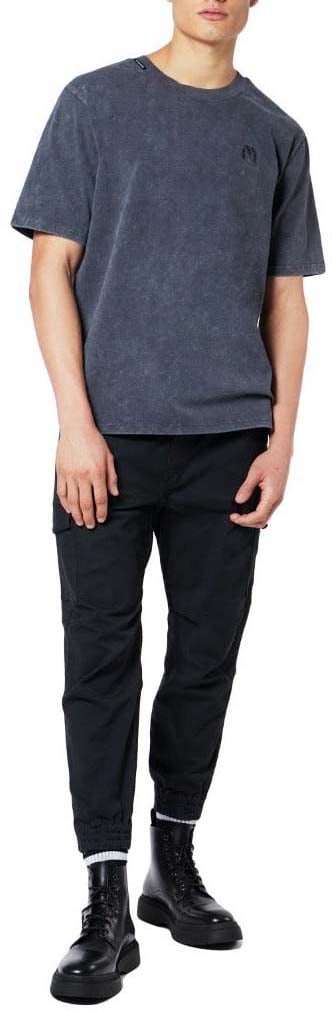 My Brand Acid Wash M T-Shirt Asphalt | DARK GREY Grijs