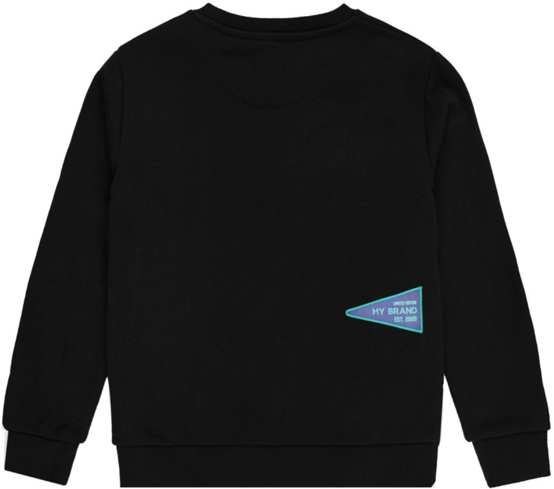 My Brand Badges Sweater | BLACK Zwart