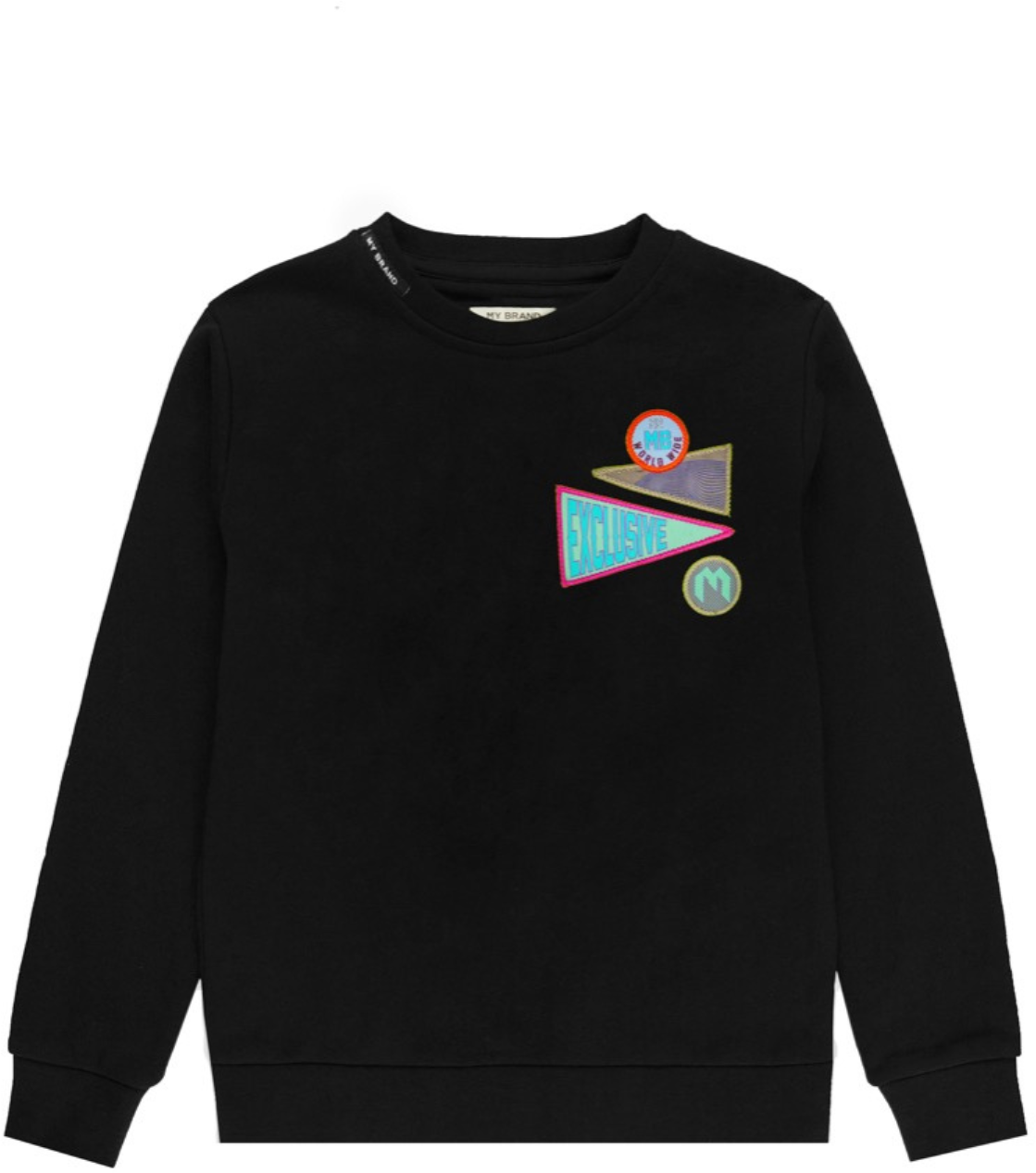 My Brand Badges Sweater | BLACK Zwart