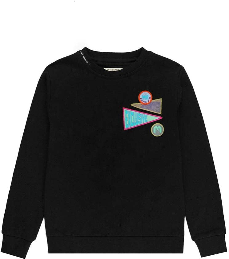 My Brand Badges Sweater | BLACK Zwart