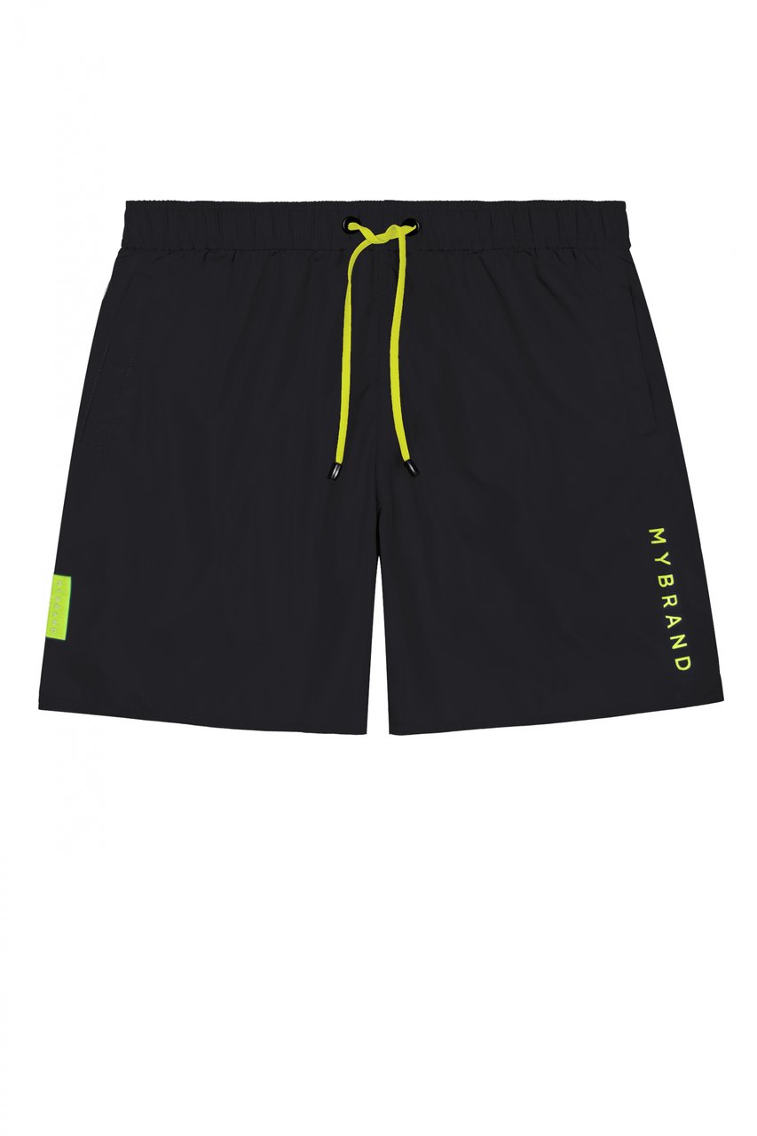 My Brand Basic Swim Capsule Short Neon Black | BLACK Zwart