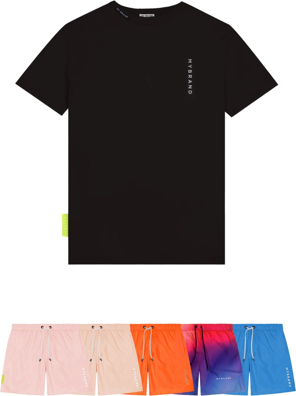 My Brand BASIC SWIM CAPSULE T-SHIR | BLACK Zwart