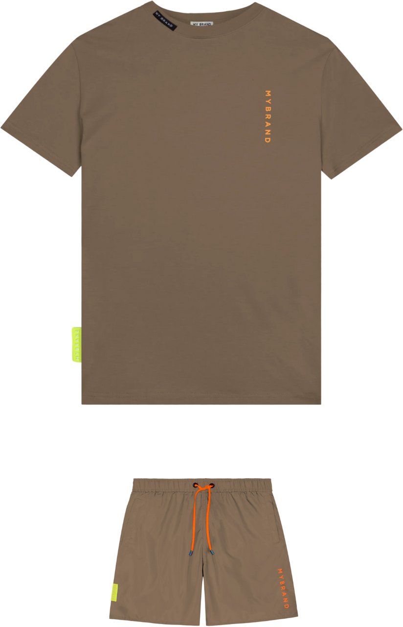 My Brand BASIC SWIM CAPSULE T-SHIR | BROWN Bruin