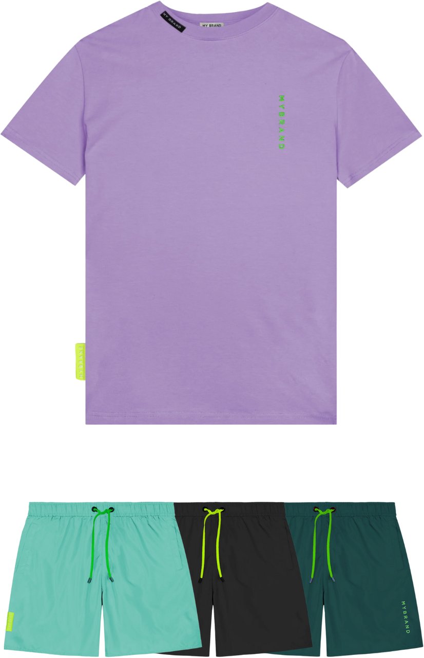 My Brand BASIC SWIM CAPSULE T-SHIR | LIGHT PURPLE Paars