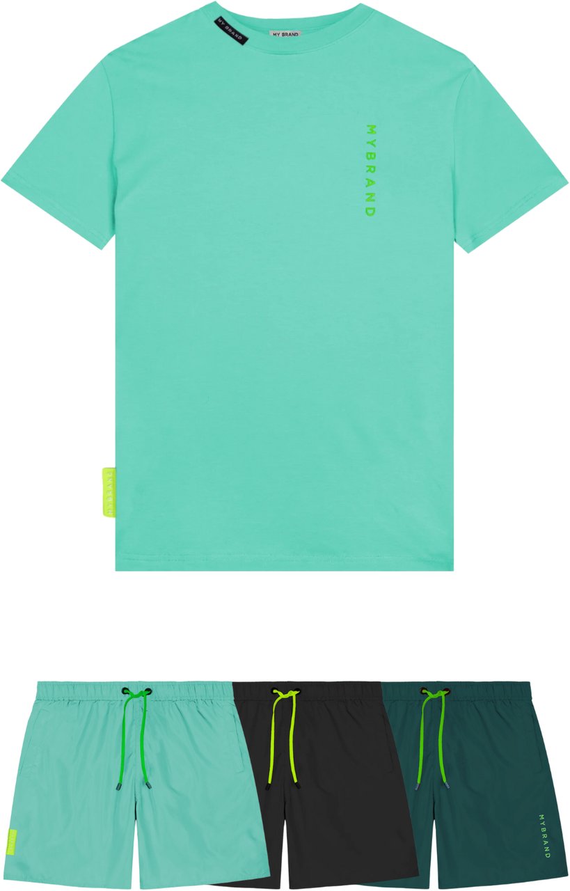 My Brand BASIC SWIM CAPSULE T-SHIR | TURQUOISE Blauw