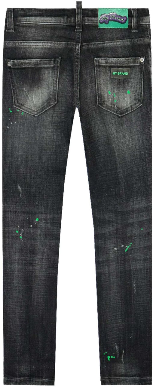 My Brand BLACK DISTRESSED GREEN MY | BLACKJEANS Zwart