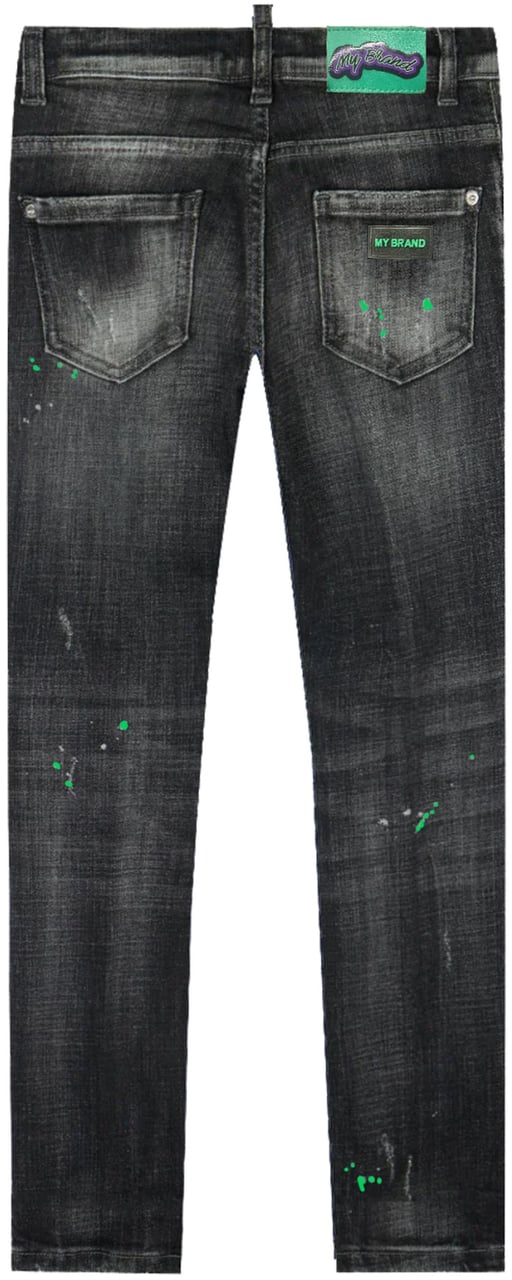 My Brand BLACK DISTRESSED GREEN MY | BLACKJEANS Zwart