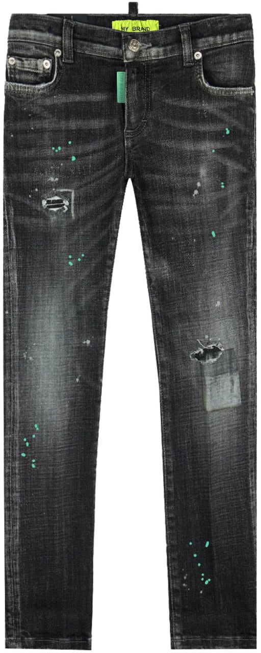 My Brand BLACK DISTRESSED NEON GRE | BLACKJEANS Zwart