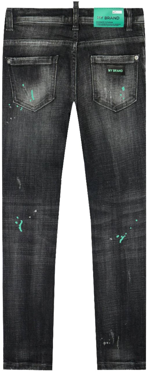 My Brand BLACK DISTRESSED NEON GRE | BLACKJEANS Zwart