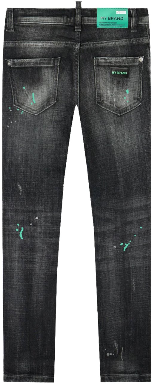 My Brand BLACK DISTRESSED NEON GRE | BLACKJEANS Zwart